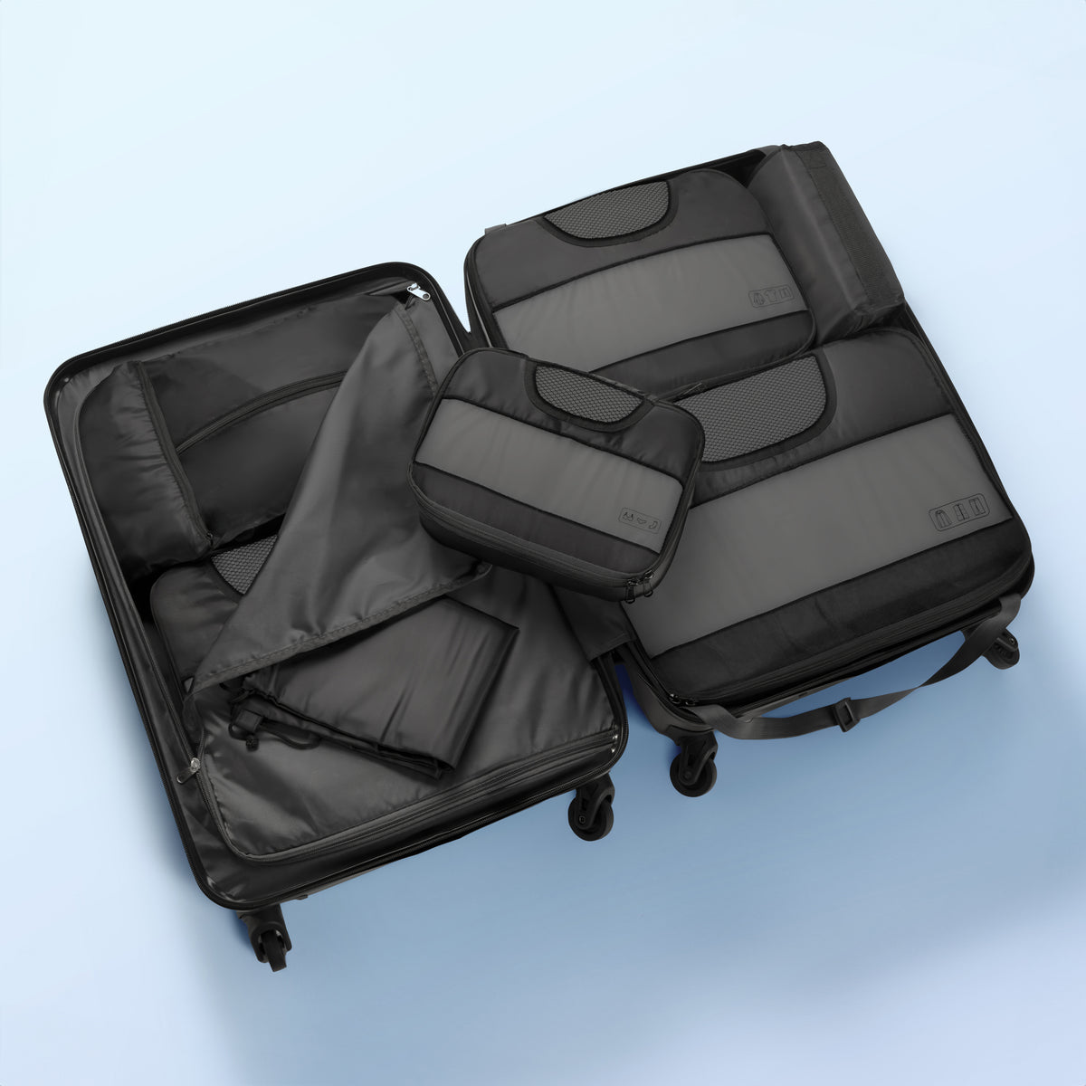 Packing Cubes | 8 Set | Black | Veken