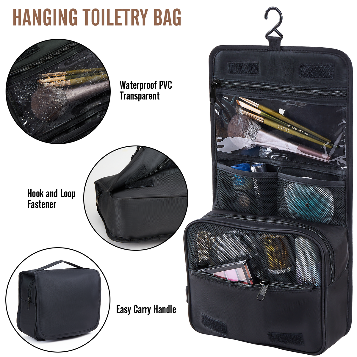 Veken 8-Piece Packing Cubes for Travel, Black, Carry-On & Suitcase Organizer Set-3
