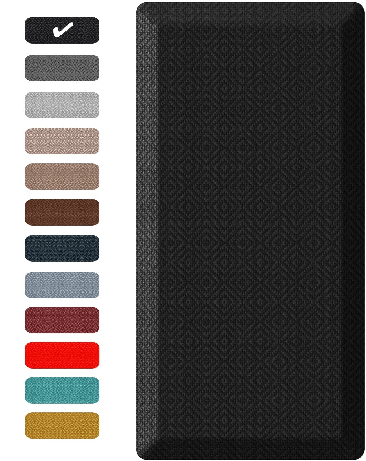 Ophanie Kitchen Mats for Floor, 3/4 inch Thick, 17x28 Anti Fatigue Cushioned Mat, Kitchen Rugs, Waterproof, Comfort Ergonomic Standing Mat for Office, Home, Sink, Black Non-Slip Ridged Bottom