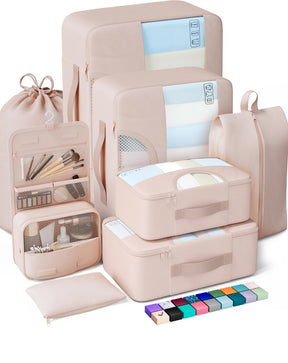 Veken | Packing Cubes | 8 Set | Cream - aborderproducts