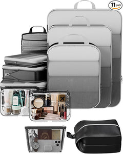 Veken 11 Set Compression Packing Cubes(Black) - aborderproducts