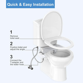 Marble White | Non-Electric Bidet | Duel Nozzle | Veken - aborderproducts