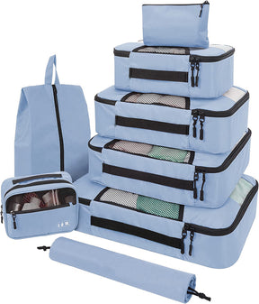 Packing Cubes | 8 Set | Color Baby Blue | Veken - aborderproducts