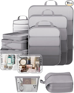 Veken 11 Set Compression Packing Cubes(Gray) - aborderproducts