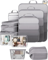 Veken 11 Set Compression Packing Cubes(Gray) - aborderproducts