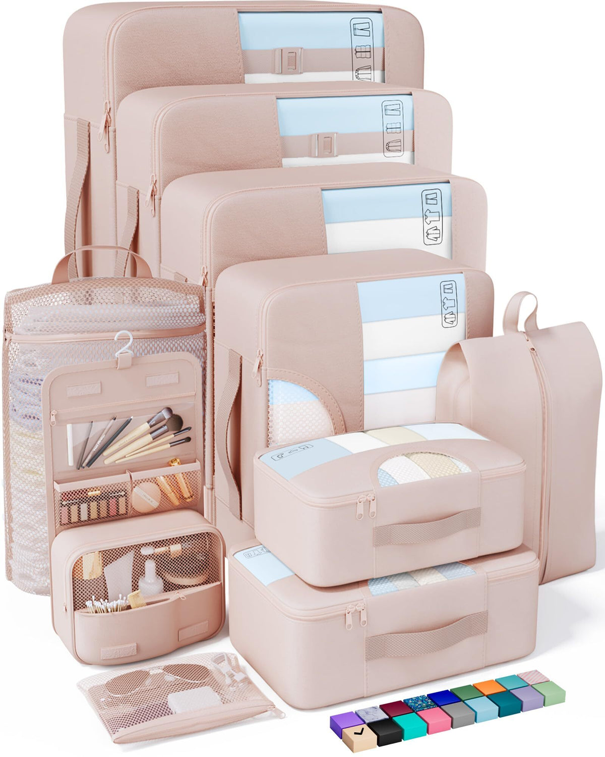 Veken 10 Set Packing Cube Cream