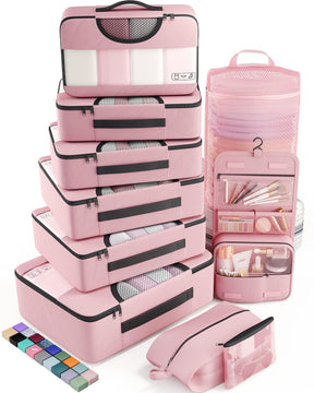 Veken 10 Set Packing Cube Dusty Pink - aborderproducts