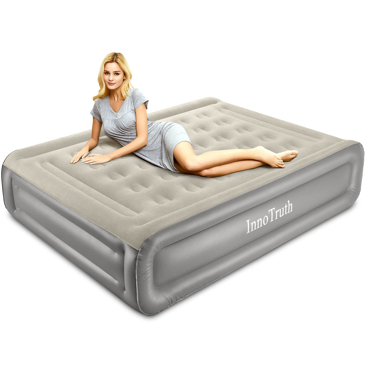 InnoTruth Air Mattress Portable Bed | Queen | Grey