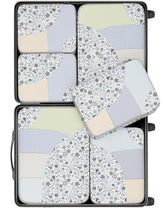 OlarHike 6 Piece Set Travel Packing Cubes | Grey Flower - aborderproducts