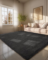 Ophanie Fluffy Shaggy Soft Area Rug | Black 6x9 - aborderproducts