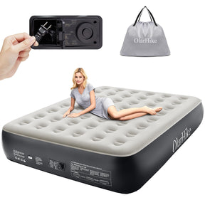 OlarHike Queen Air Mattress with Built in Pump | 13" High | Black