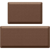 Ophanie | 2-Pack Anti Fatigue Cushioned Mats | 20"L x 32" + 20"W x 0.9"H | Brown - aborderproducts