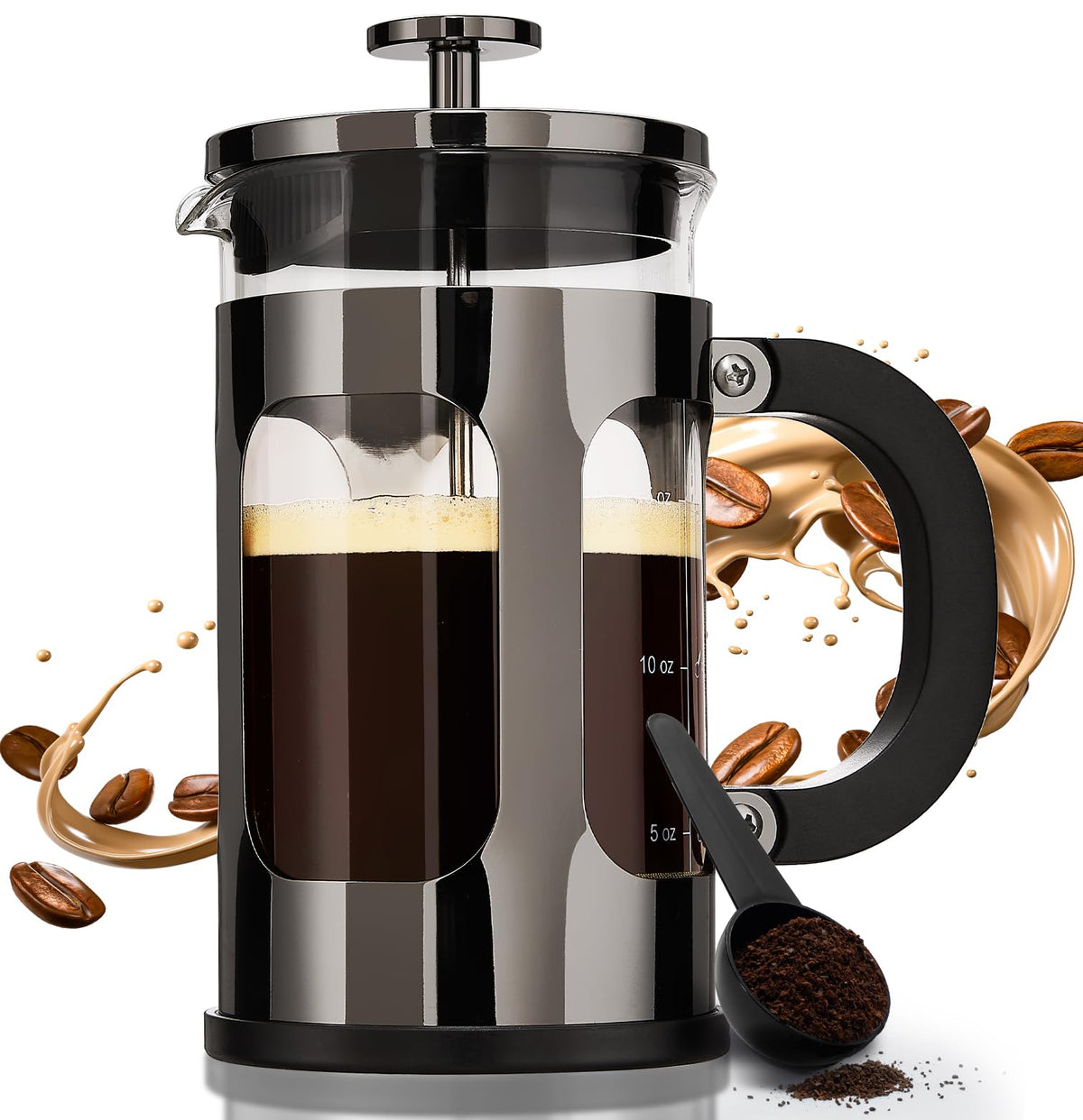 BAYKA French Press | 21 oz | Dark Pewter