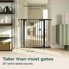 CUMBOR | SAFETY GATE | 29.7-40.6"W x 36"H | Black