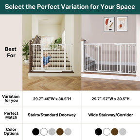 CUMBOR | SAFETY GATE | 29.7-46"W x 30.5"H | White