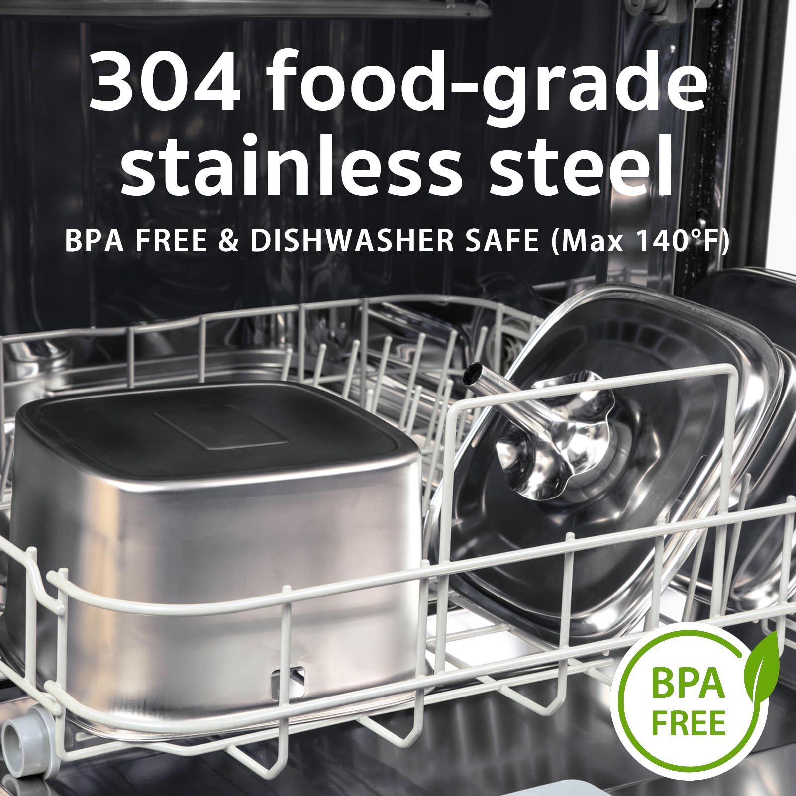 Veken | Stainless Steel Cat Water Fountain | 95oz/2.8L | Silver - aborderproducts