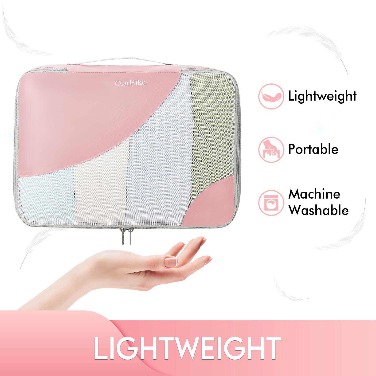 OlarHike Packing Cubes | Set Of 6 | Pink - aborderproducts