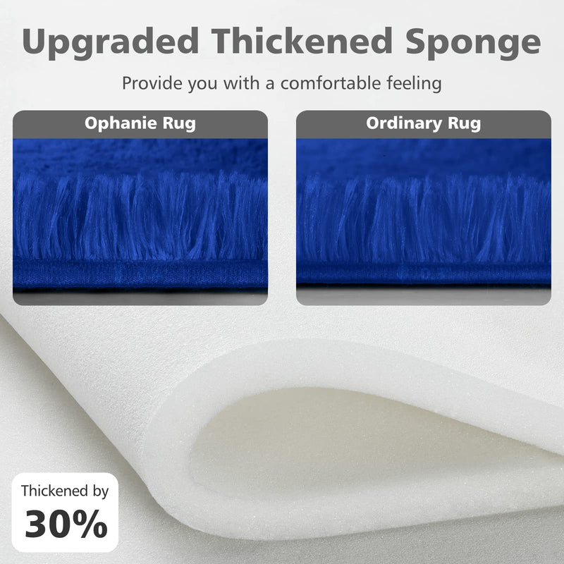 Ophanie Upgrade Fluffy Shaggy Soft Area Rug | Blue 6x9-zoom-