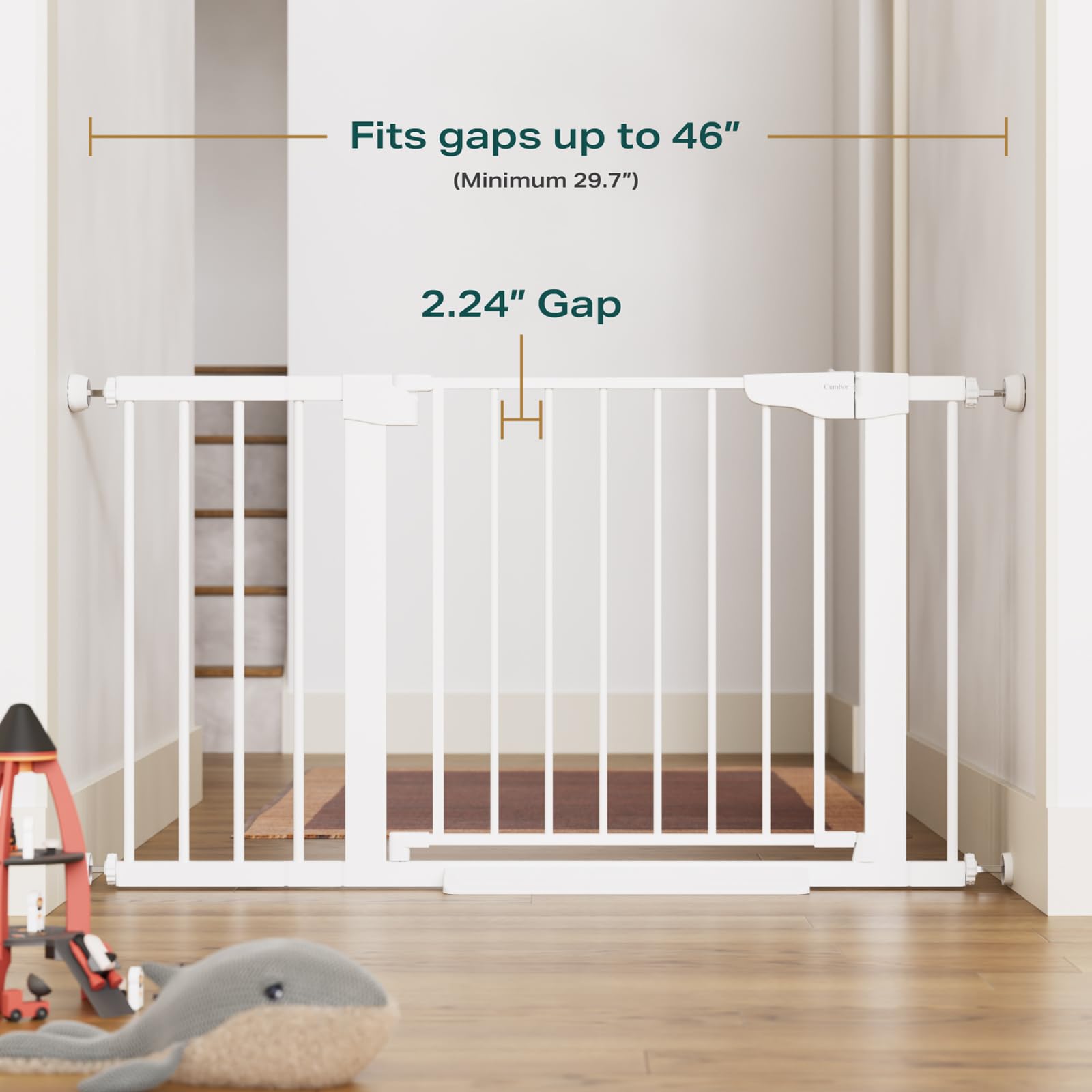 CUMBOR | SAFETY GATE | 29.7-46"W x 30.5"H | White