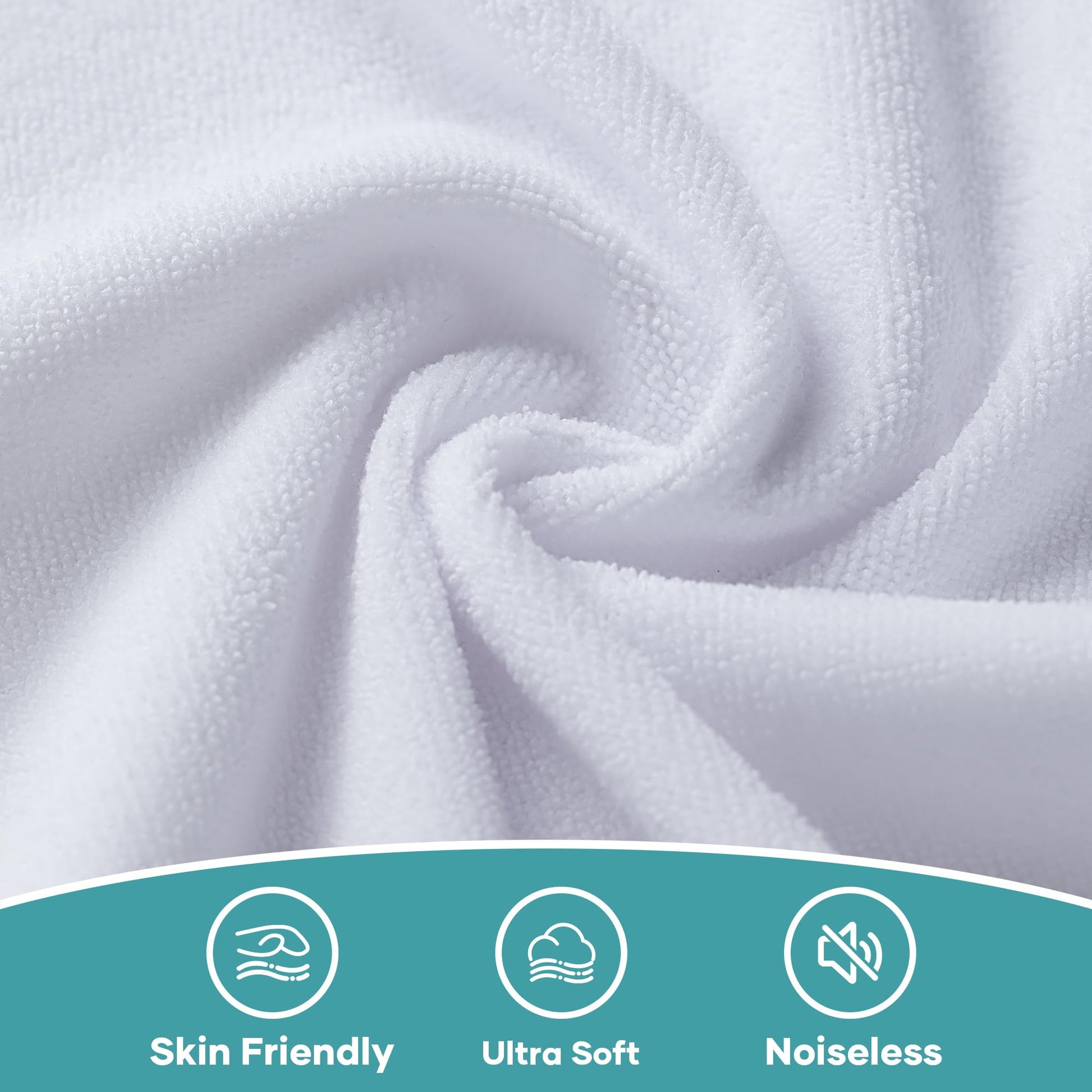 OhGeni | Microfiber Polyester Mattress Protector| Queen | White - aborderproducts