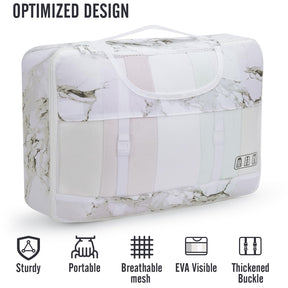Veken 10 Set Packing Cube White Marble - aborderproducts