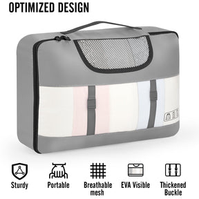 Veken 10 Set Packing Cube Dove Grey - aborderproducts