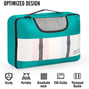 Veken 10 Set Packing Cube Teal - aborderproducts