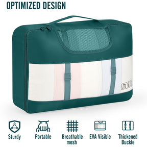 Veken 10 Set Packing Cube Indigo Teal - aborderproducts
