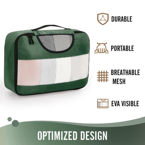 Veken Packing Cubes | 6 Set | Olive Green - aborderproducts