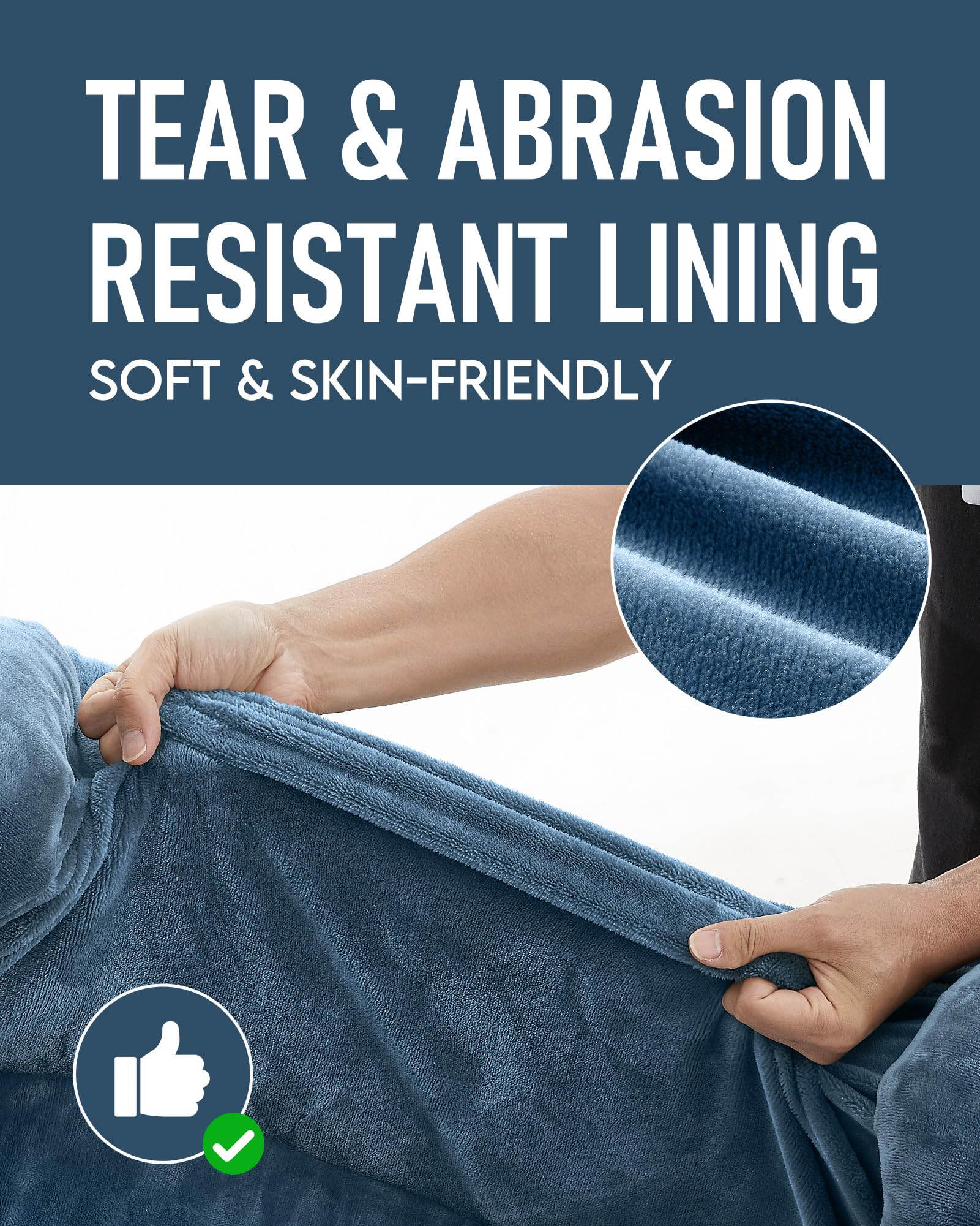 OhGeni | Orthopedic Dog Couch Bed |XL (42 x 31 x 7 Inch)| Washed Blue - aborderproducts