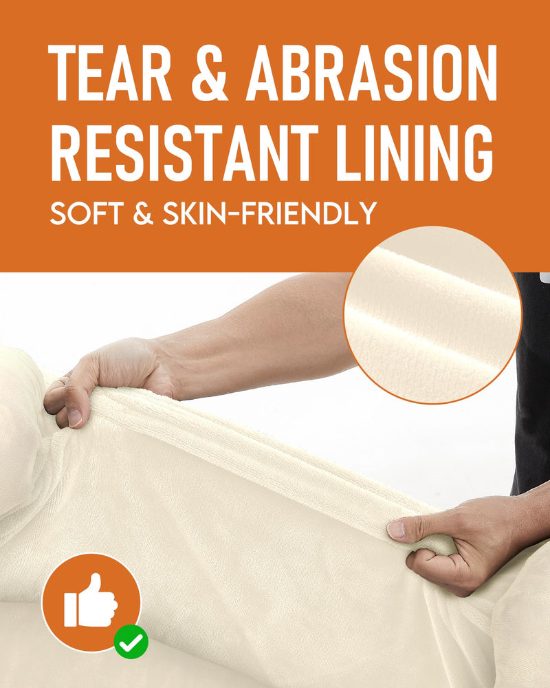 OhGeni | Orthopedic Dog Couch Bed | Large (35 x 28 x 6 Inch)| Orange-zoom-