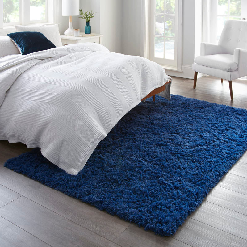 Ophanie Fluffy Shaggy Soft Area Rug | Blue 6x9-zoom-