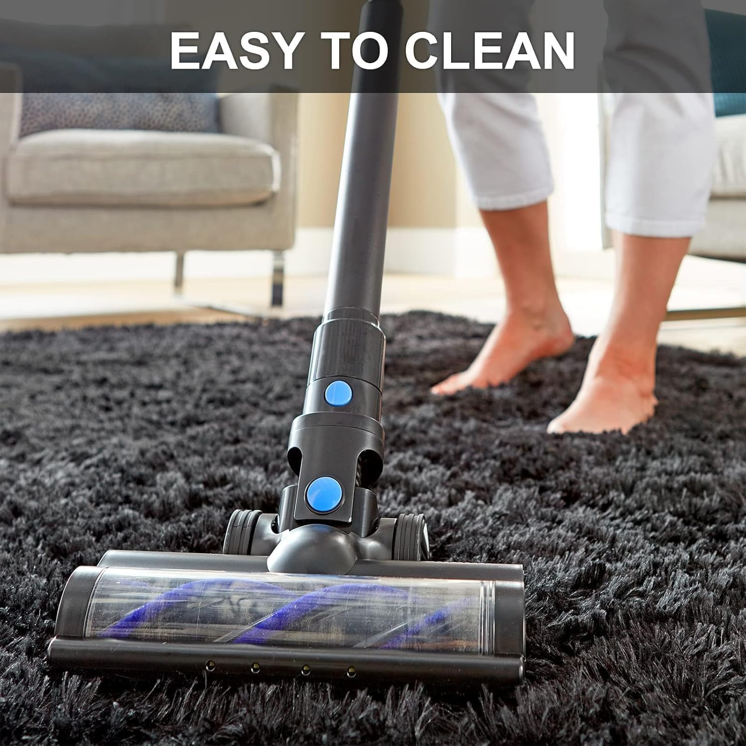 Ophanie Upgrade Fluffy Shaggy Soft Area Rug | Black 5x8 - aborderproducts