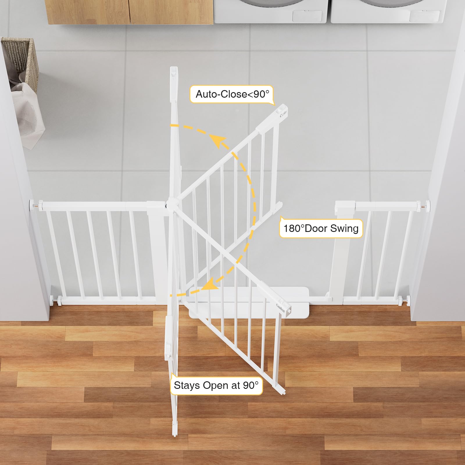 CUMBOR | SAFETY GATE | 29.7-54.2 x 30.5" | White