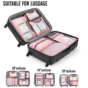 Veken 10 Set Packing Cube Dusty Pink - aborderproducts