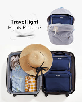 OlarHike Toiletry Bag, Large Size Makeup Jewelry 3 in 1 Essentials Travel Packing Organizers (Navy)