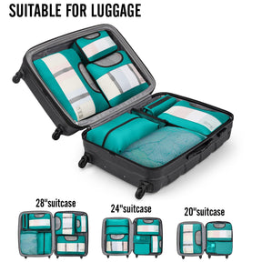 Veken 10 Set Packing Cube Teal - aborderproducts