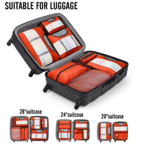 Veken 10 Set Packing Cube Sunset Orange - aborderproducts