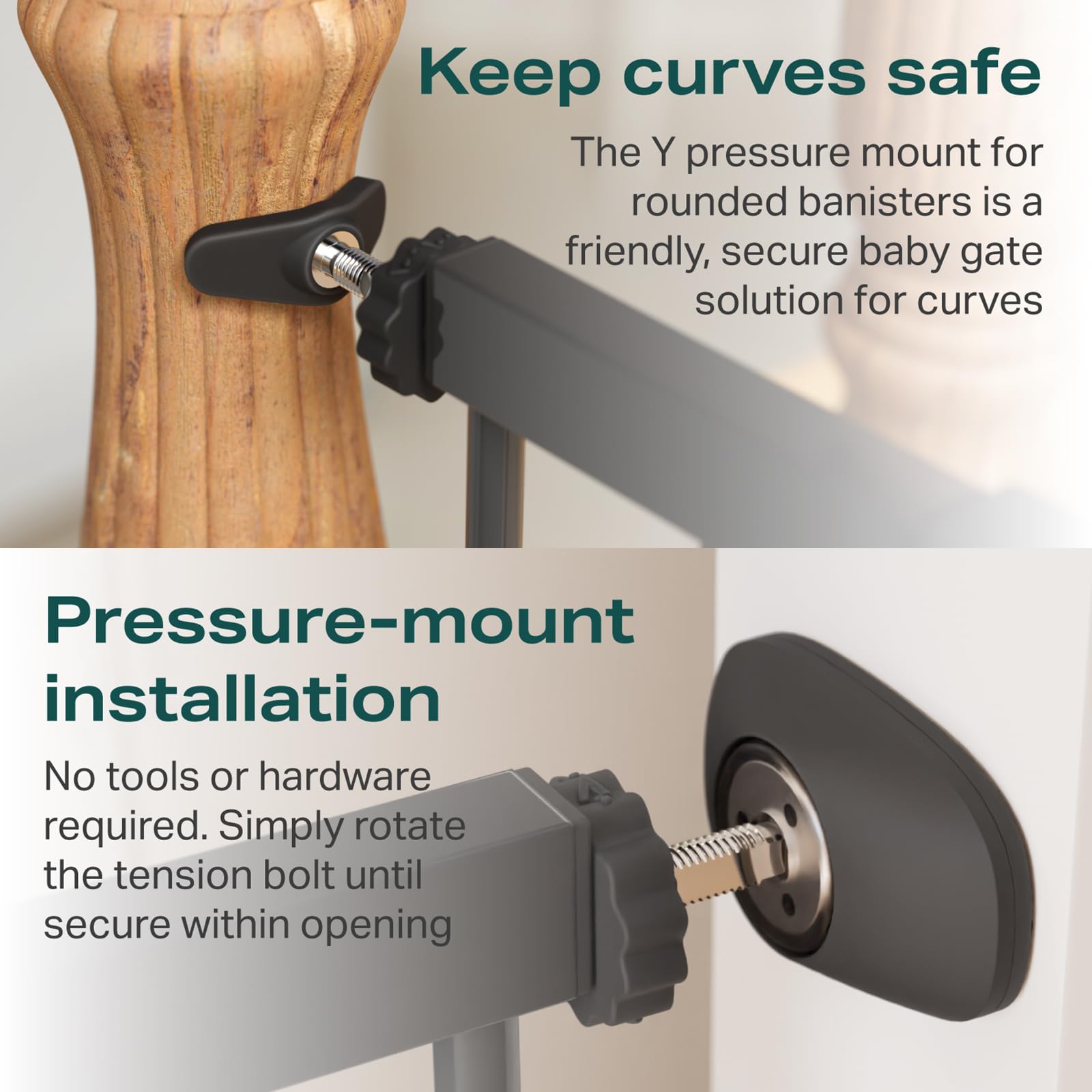 CUMBOR | SAFETY GATE | 29.7-40.6"W x 36"H | Black - aborderproducts