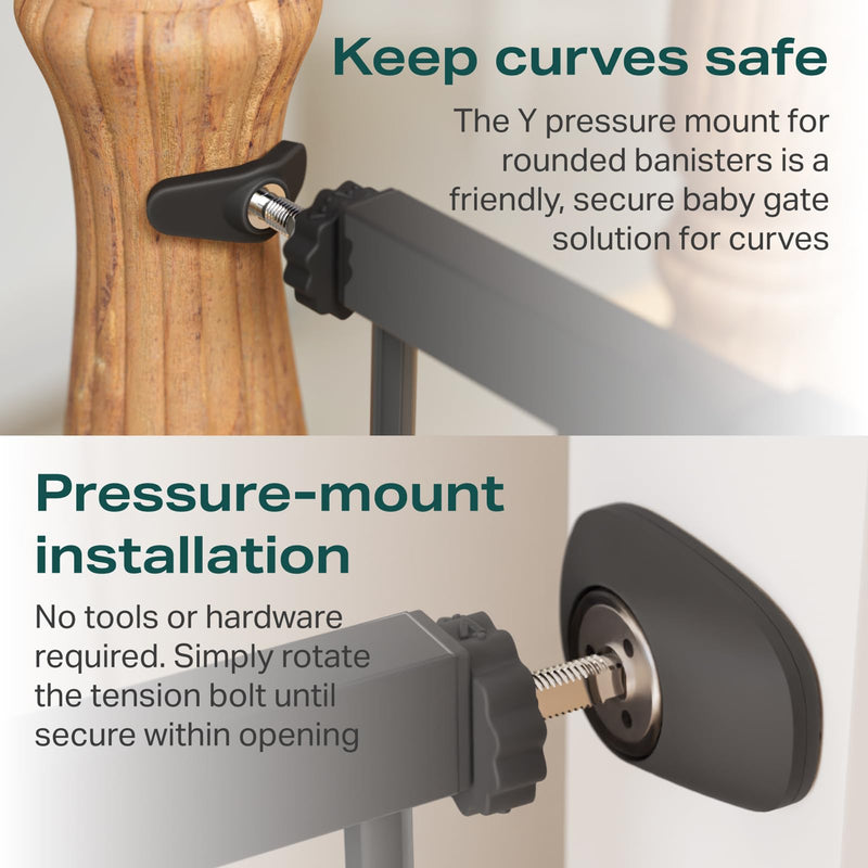 CUMBOR | SAFETY GATE | 29.7-40.6"W x 36"H | Black-zoom-