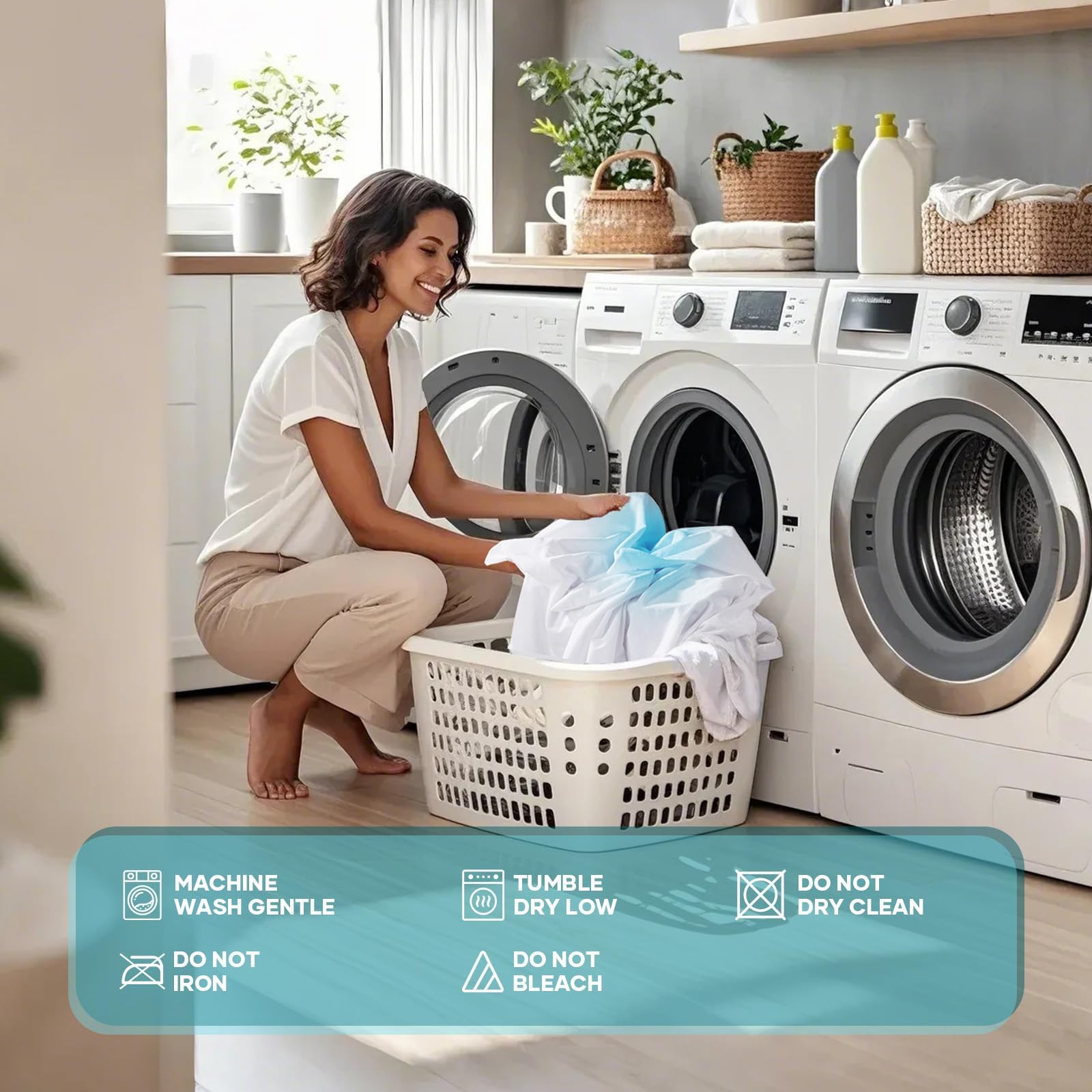 OhGeni | Microfiber Polyester Mattress Protector| Full | White - aborderproducts