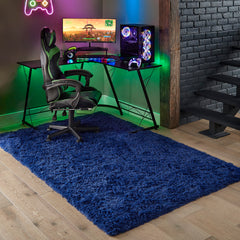 Ophanie Fluffy Shaggy Soft Area Rug | Blue 6x9 - aborderproducts
