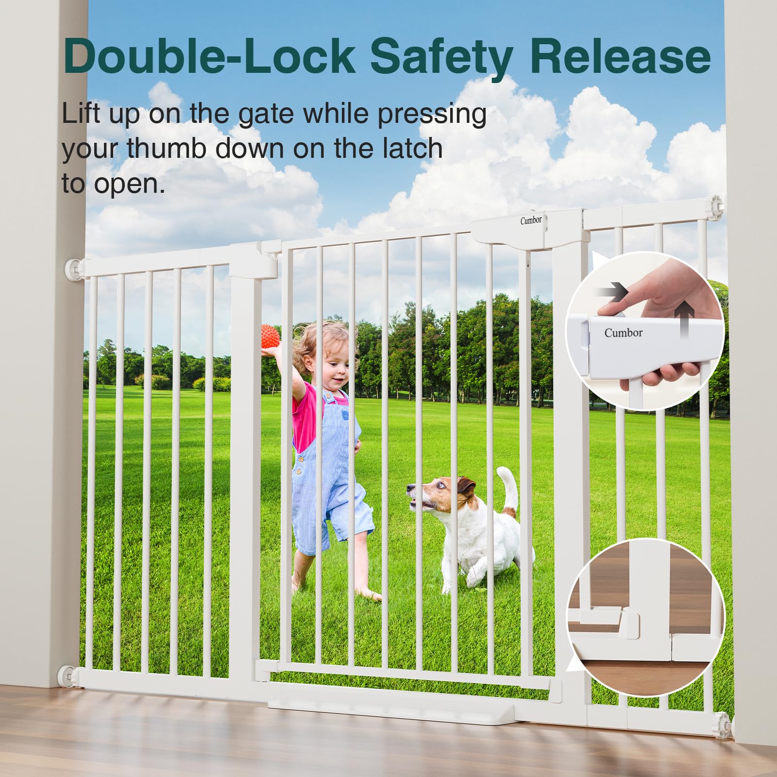 CUMBOR | SAFETY GATE | 29.7-54.2 x 30.5" | White