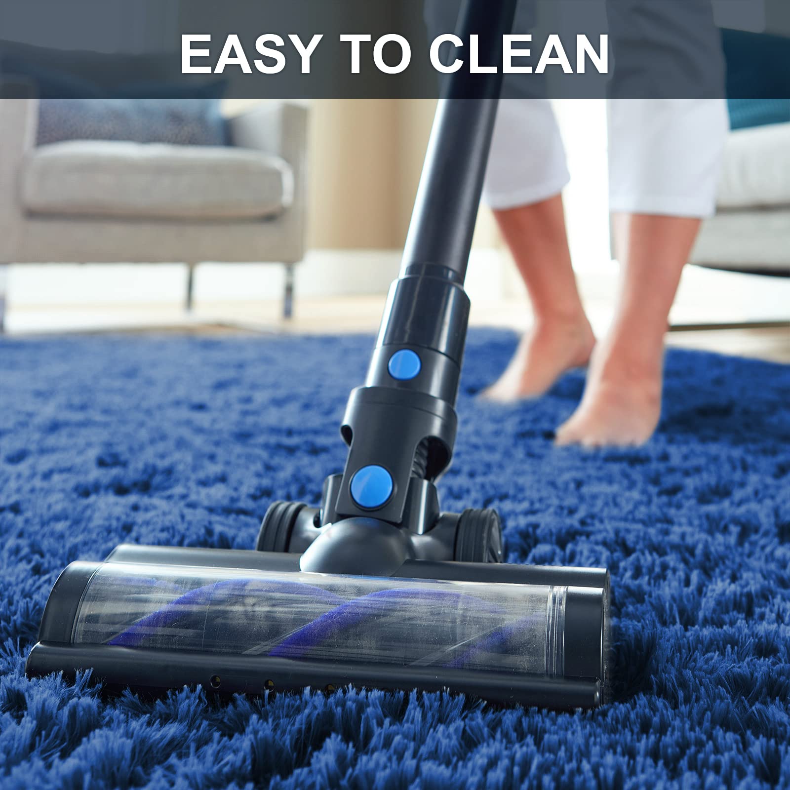 Ophanie Fluffy Shaggy Soft Area Rug | Blue 6x9 - aborderproducts