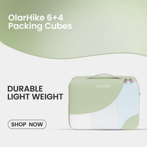 OlarHike 10 Piece Set Travel Packing Cubes | Matcha Green