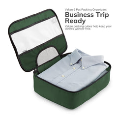 Veken Packing Cubes | 6 Set | Olive Green - aborderproducts