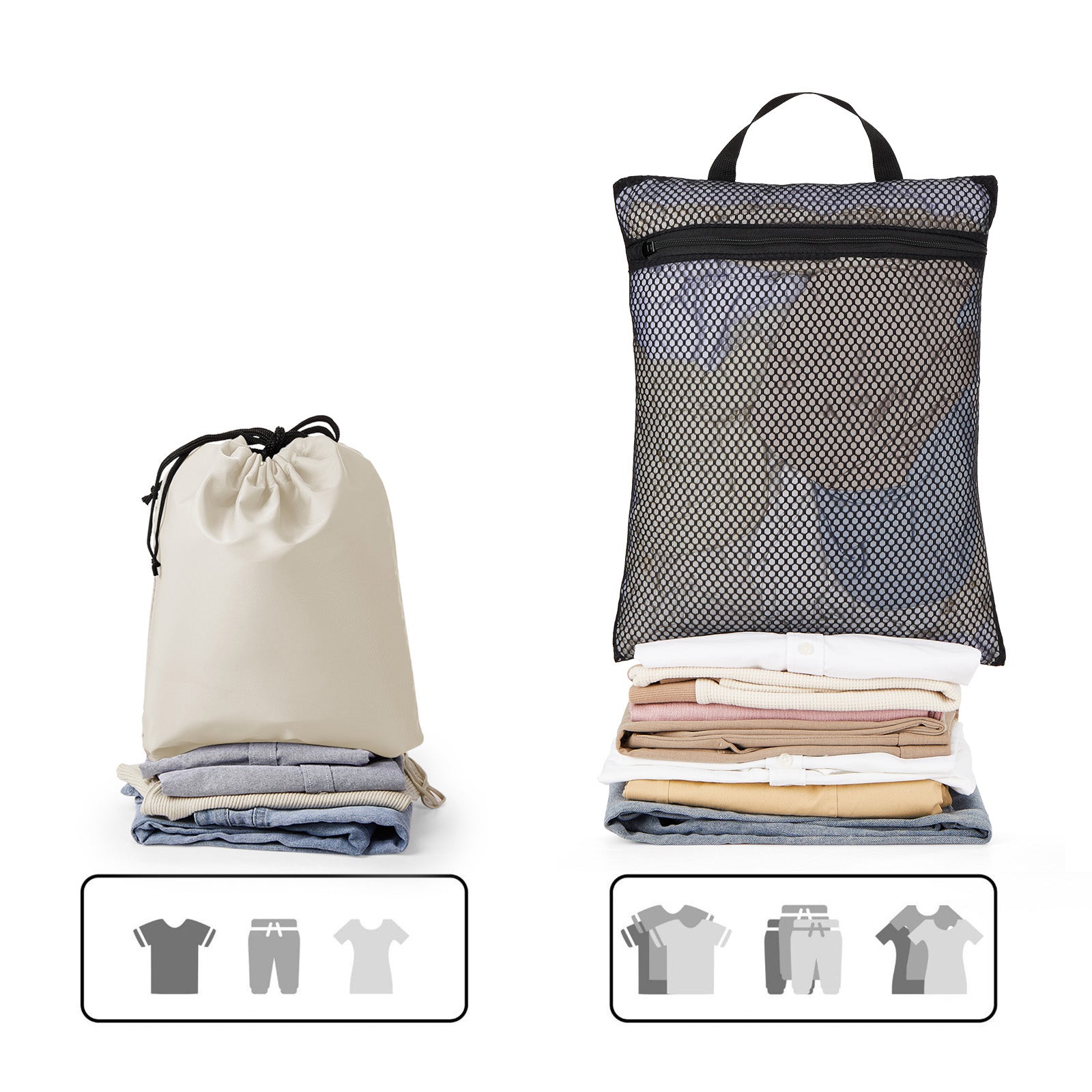 Veken 10 Set/8 Set Packing Cubes for Travel Essentials,Anti-Wrinkle Buckled Suitcase Organizer for Shoe & Toiletry Bag,Carry On Luggage Bag for Airplane & College Dorm Room Accessories,Women Men Gifts-zoom-57