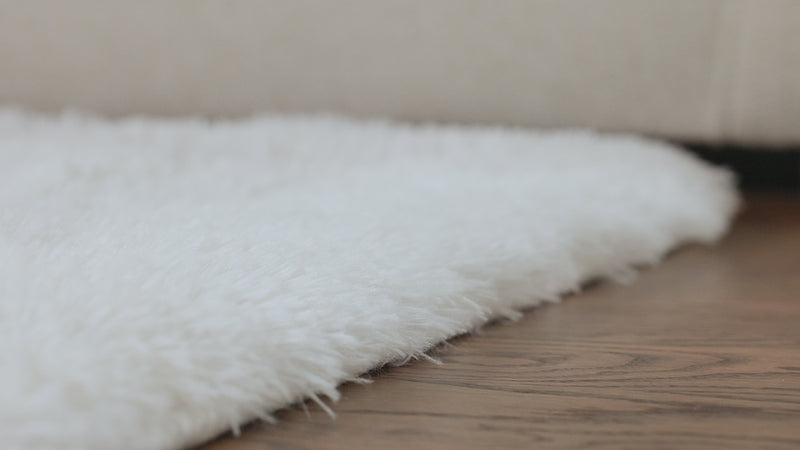 Ophanie 5x8 Area Rug Non Slip Plush Shag Bedroom Living Room Carpet Ivory Soft Fluffy Floor Rug-zoom-