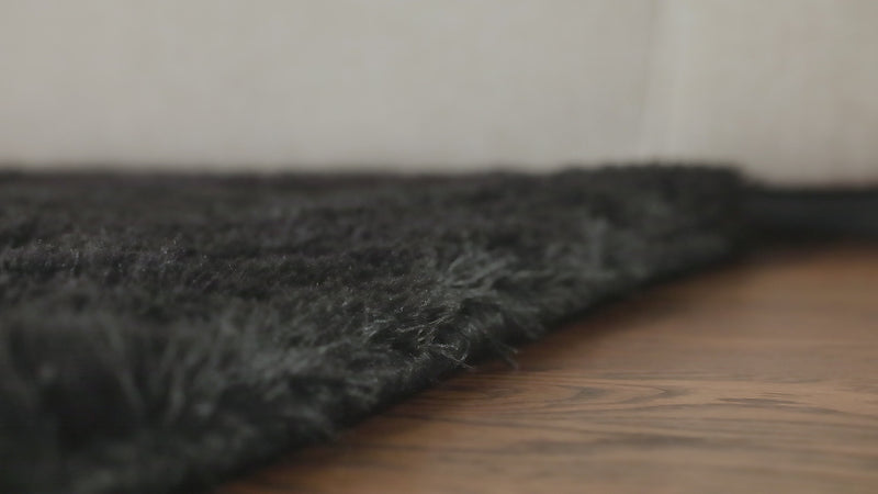Ophanie 4x6 Area Rug Non Slip Plush Shag Bedroom Living Room Carpet Black Soft Fluffy Floor Rug-zoom-