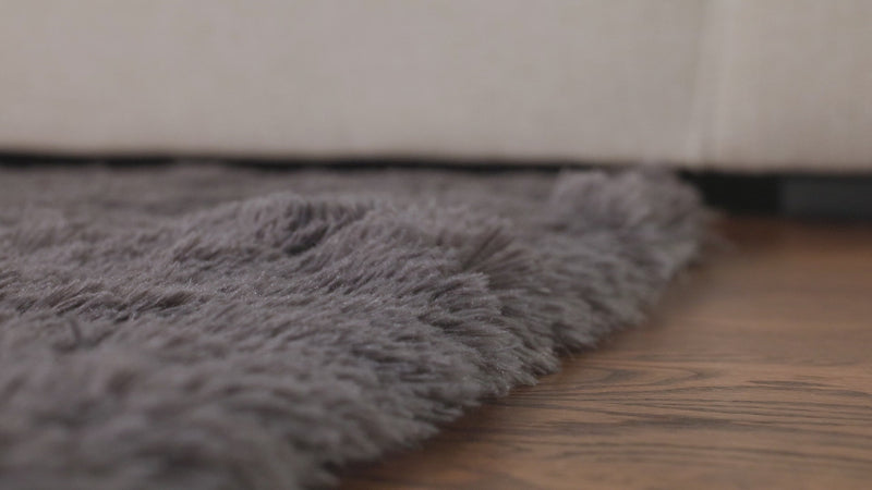 Ophanie 2x3 Small Area Rug Non Slip Plush Entryway Bedroom Rug Grey Soft Fluffy Throw Carpet-zoom-